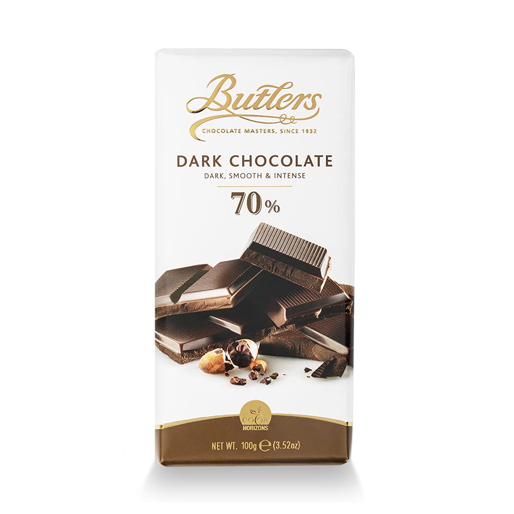 Butlers 70% Dark Velvet Chocolate Bar| Imported Chocolates| Ideal for Gifting | Birthday Gift | Original Chocolate| Dark Chocolate | Chocolate Collection|Variety Packs Available | 100g