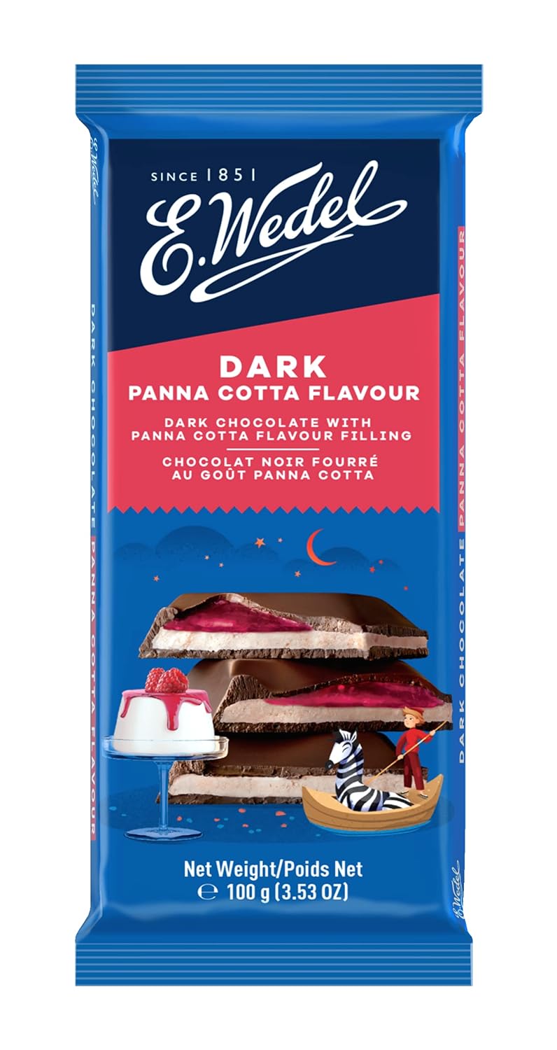 Wedel Dark Chocolate With Panna Cotta Filling Bar 100g