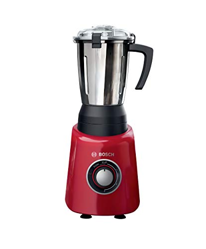 Bosch TrueMixx Radiance Mixer Grinder 600 Watt, 3 Jars - MGM4334RIN, Red