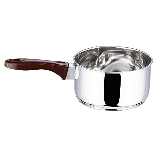 Vinod Stainless Steel Regular Saucepan (1 Litre) & Capsule Bottom Tope (1 Litre) with Lid (Induction and Gas Stove Friendly), 2 Years Warranty, Silver