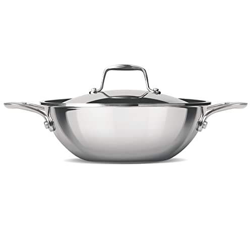 Milton Pro Cook Triply Stainless Steel Kadhai with Lid, 22 cm / 2.2 Litre