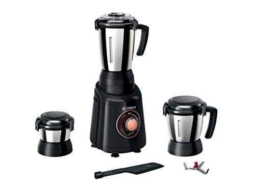 Bosch TrueMixx Bold Mixer Grinder MGM4334BIN 600 Watt, 3 Jars (Black)