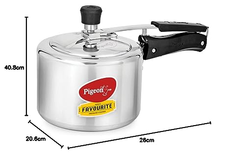 Pigeon by Stovekraft 3 Litre Favourite Aluminium Inner Lid Induction Base Pressure Cooker (Silver) BIS Certified