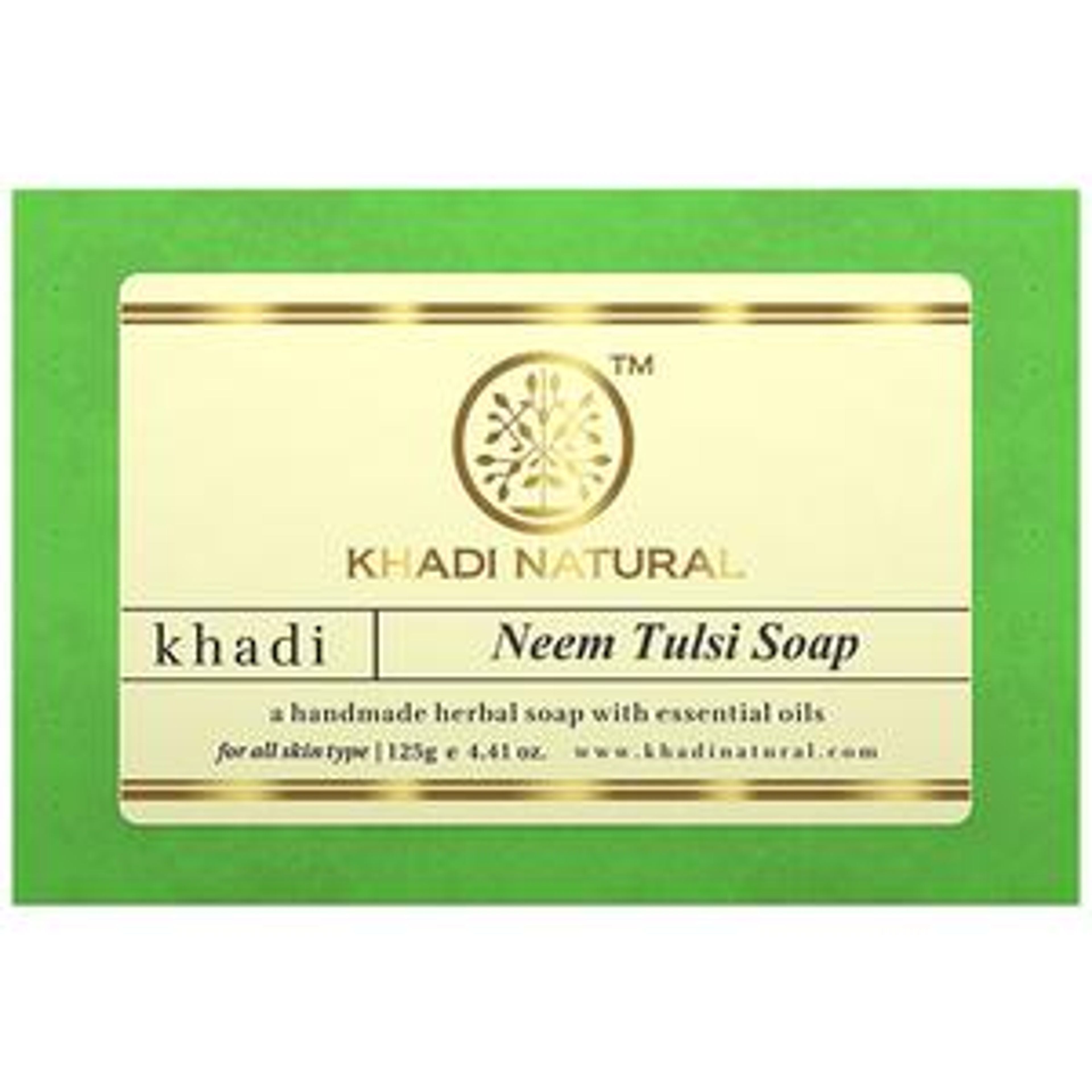 Khadi Natural Neem Tulsi Handmade Herbal Soap