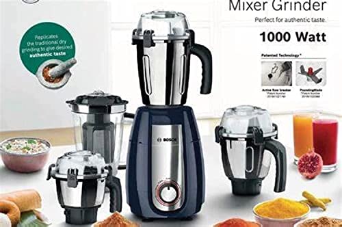 Bosch TrueMixx Pro Mixer Grinder MGM8842DIN 1000 W 4 Jars, Dark Blue