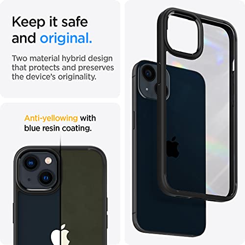 Spigen Ultra Hybrid Back Cover Case Compatible with iPhone 13 (TPU + Poly Carbonate | Matte Black)