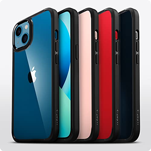 Spigen Ultra Hybrid Back Cover Case Compatible with iPhone 13 (TPU + Poly Carbonate | Matte Black)