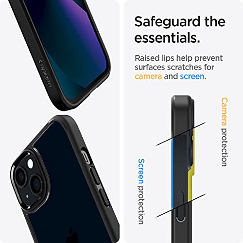 Spigen Ultra Hybrid Back Cover Case Compatible with iPhone 13 (TPU + Poly Carbonate | Matte Black)