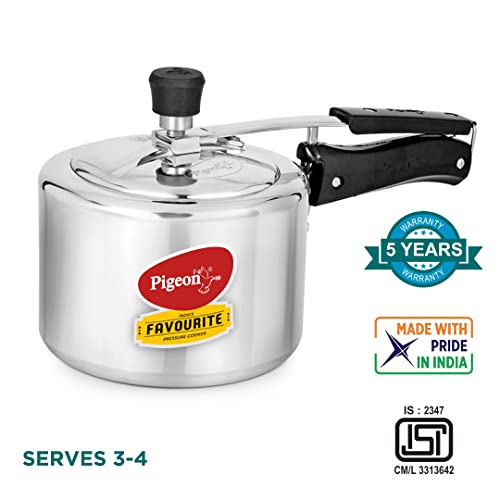 Pigeon by Stovekraft 3 Litre Favourite Aluminium Inner Lid Induction Base Pressure Cooker (Silver) BIS Certified