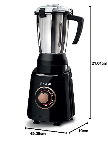 Bosch TrueMixx Bold Mixer Grinder MGM4334BIN 600 Watt, 3 Jars (Black)