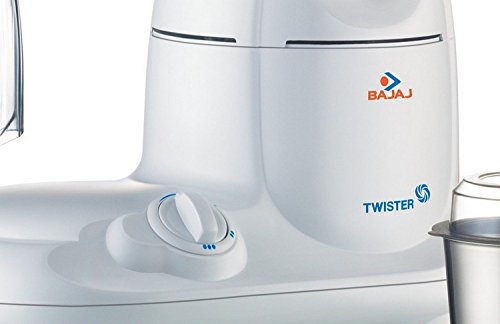 Bajaj Twister Mixer Grinder, 750W, 3 Jars (White)