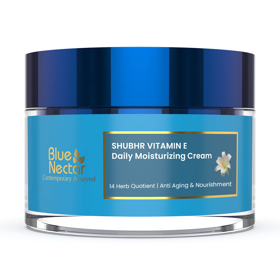 Blue Nectar Anti Aging Cream for Women for Wrinkles & Fine Lines with Natural Vitamin C & Vitamin E 50g