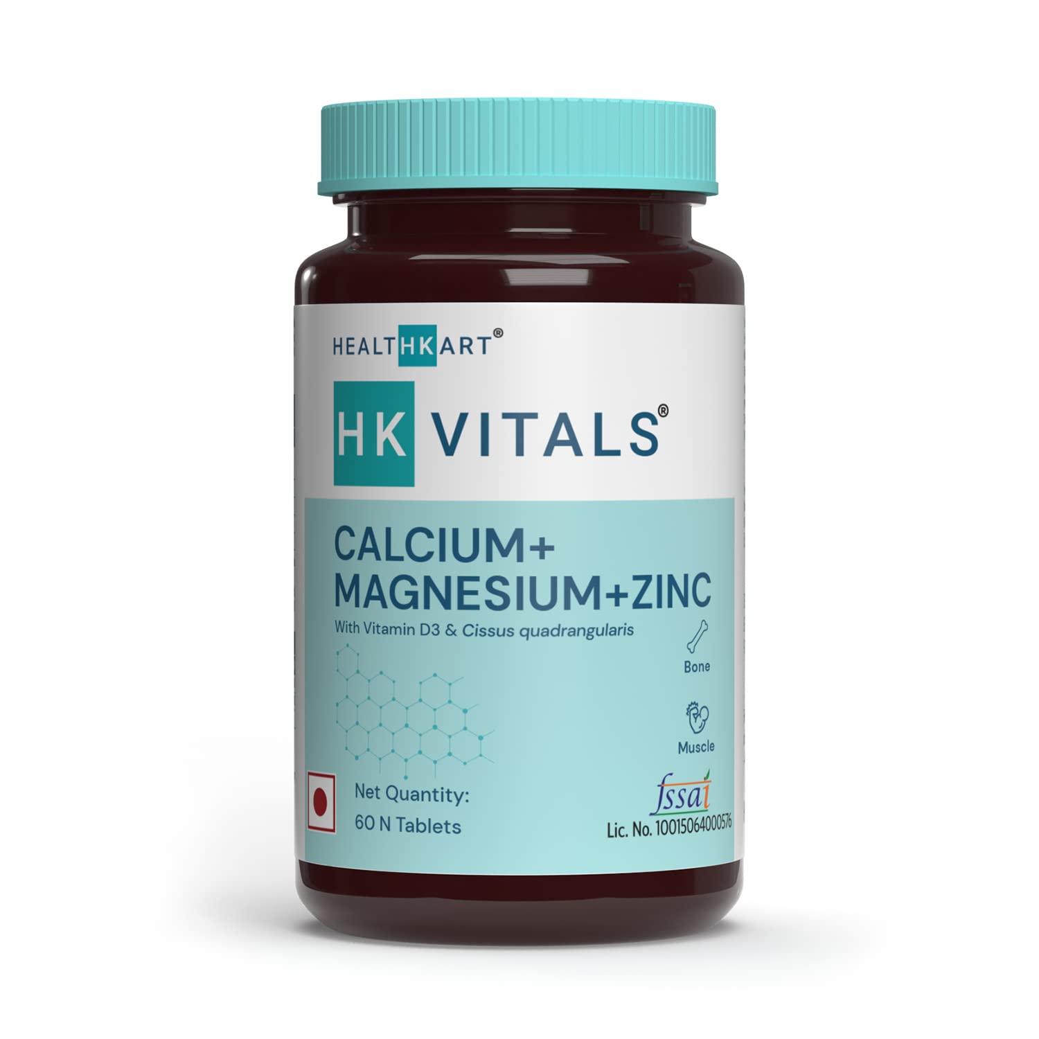 HealthKart HK Vitals Calcium Magnesium & Zinc Tablets - 60 Calcium Tablets