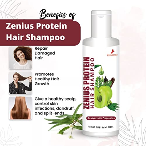 Zenius Protein Shampoo for Dry and Frizzy Hair Men and Women Pack Of 2