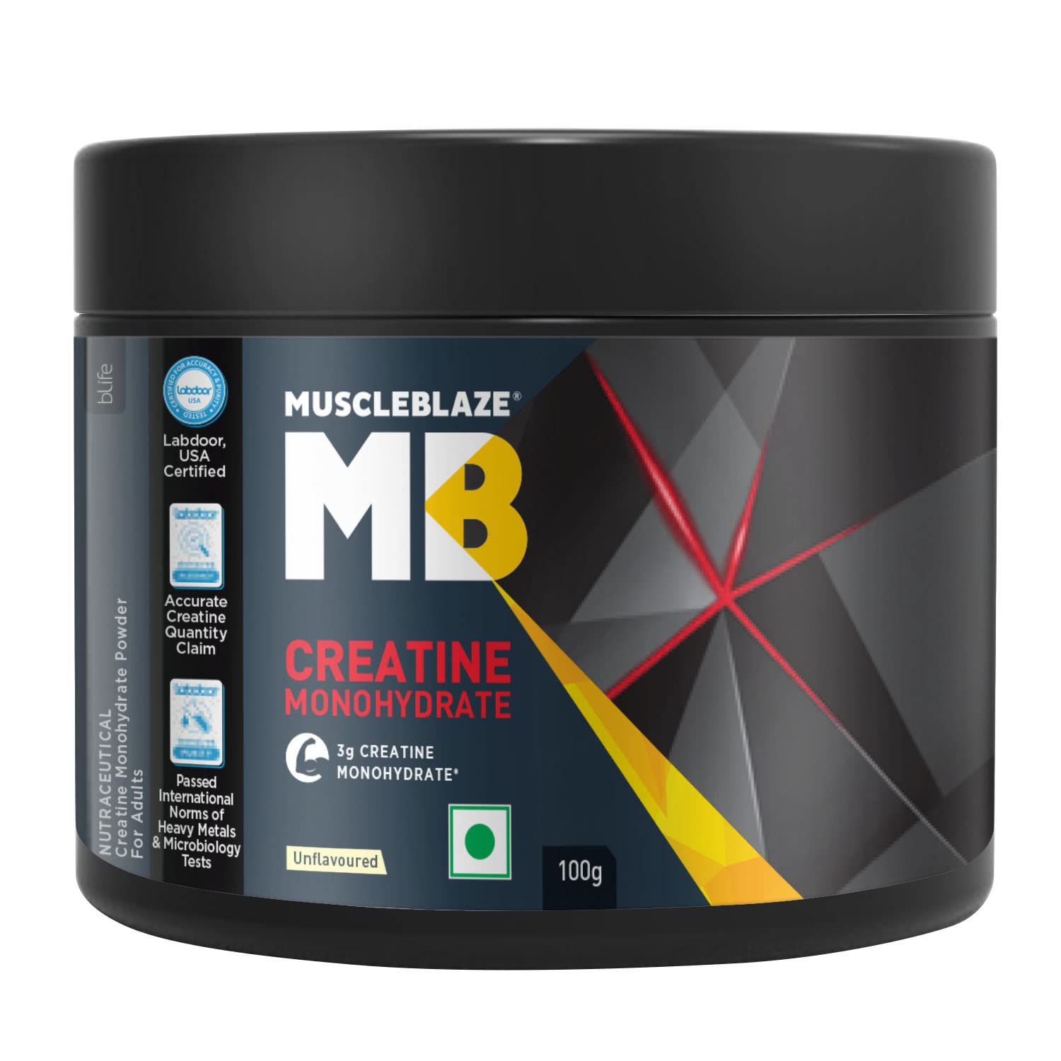 MuscleBlaze Creatine Monohydrate - 100 g / 0.22 lb, 33 Servings