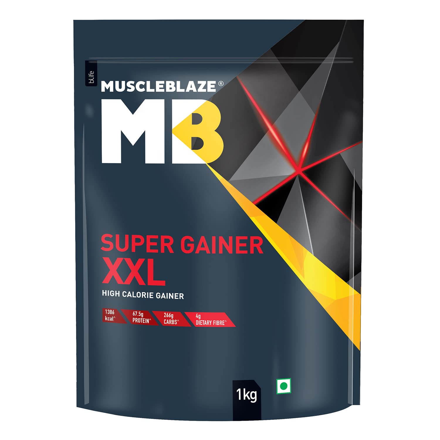 MuscleBlaze Super Gainer XXL Powder - Chocolate Bliss, 1 kg / 2.2 lb