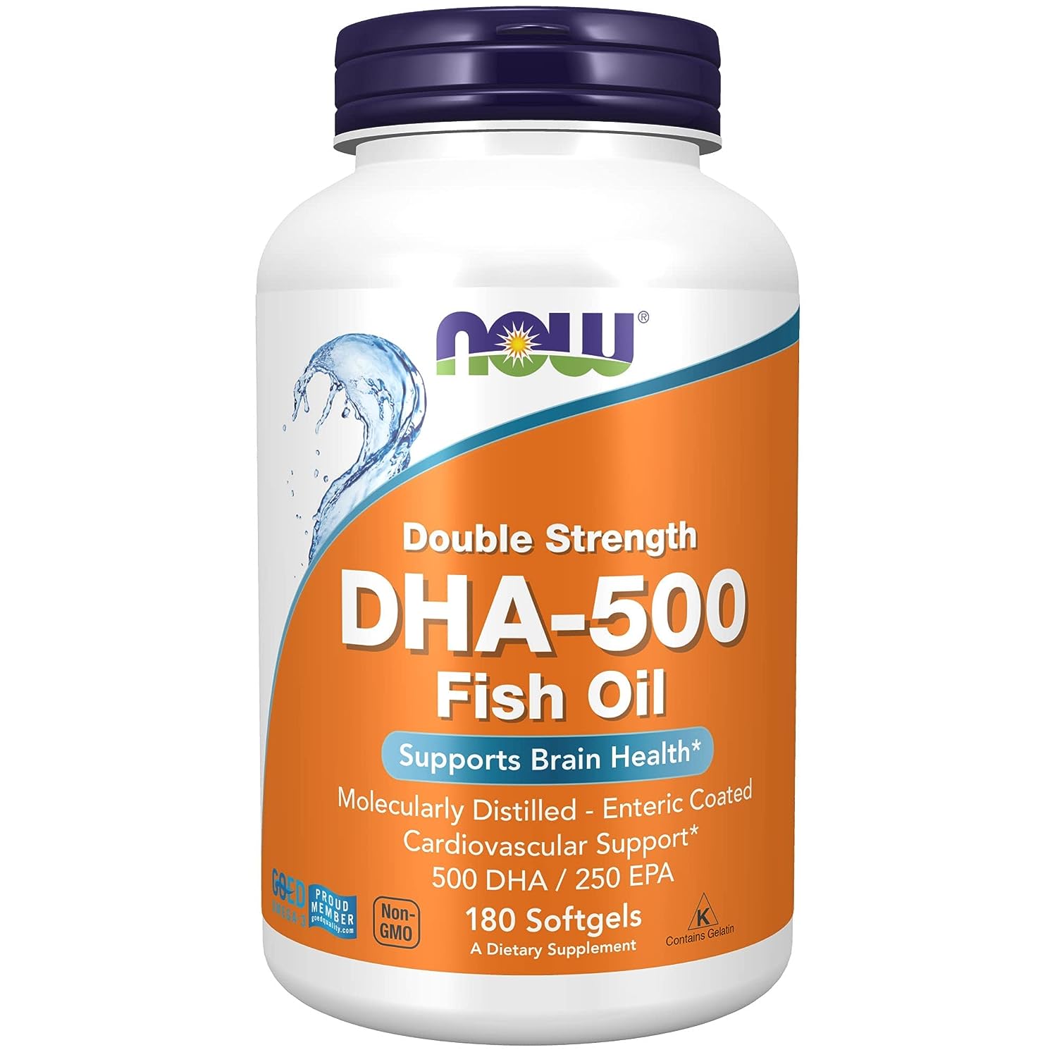 Now Foods, DHA-500, Double Strength, 180 Softgels