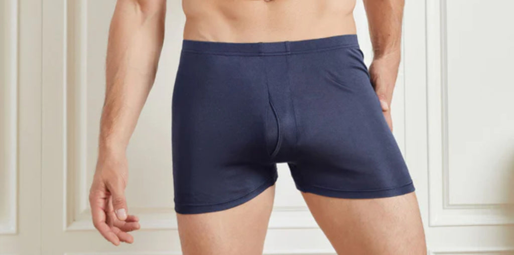 Mulberry Silk Knitted Mens Underwear with Front Opening