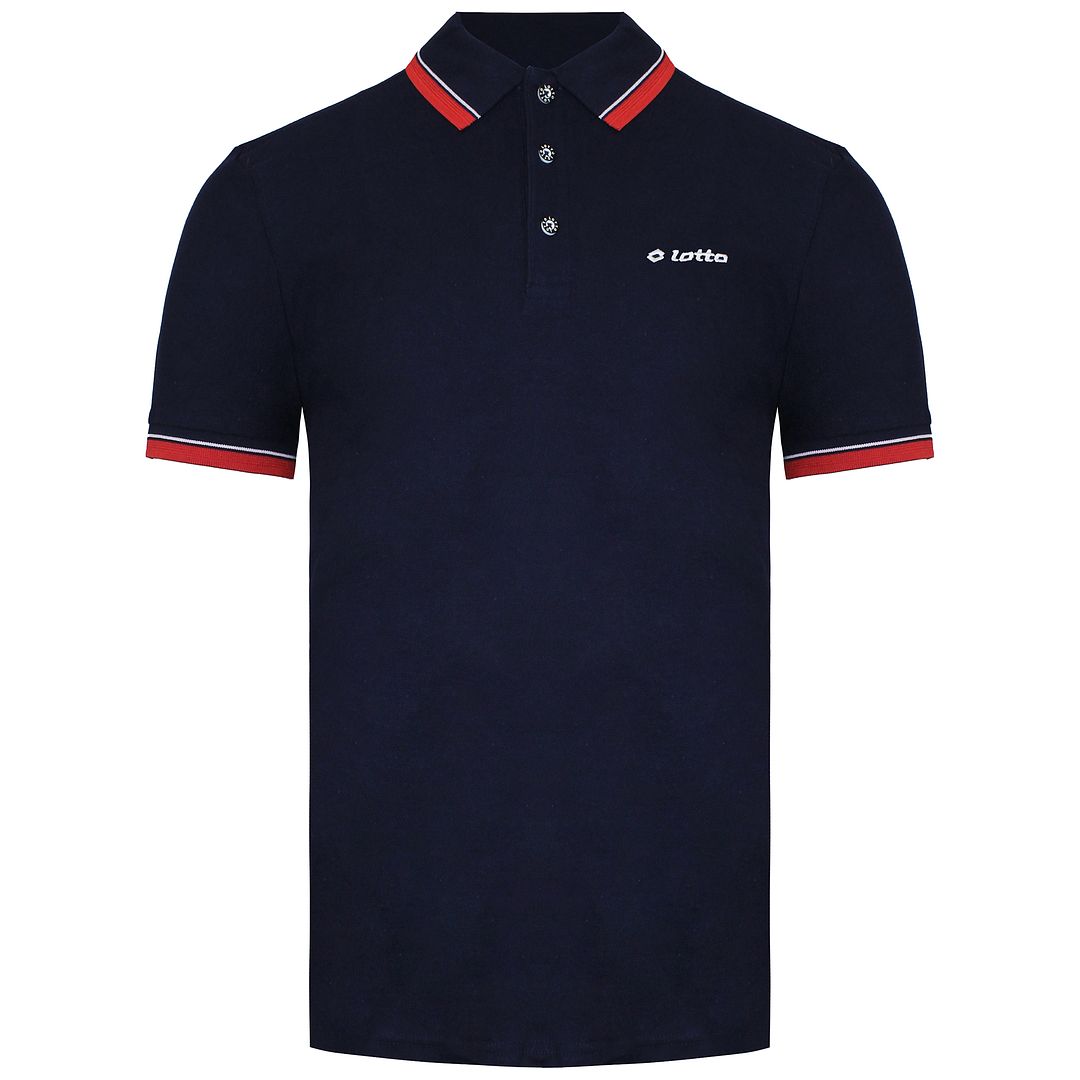 Lotto Twin Tipped Mens Navy Polo Shirt