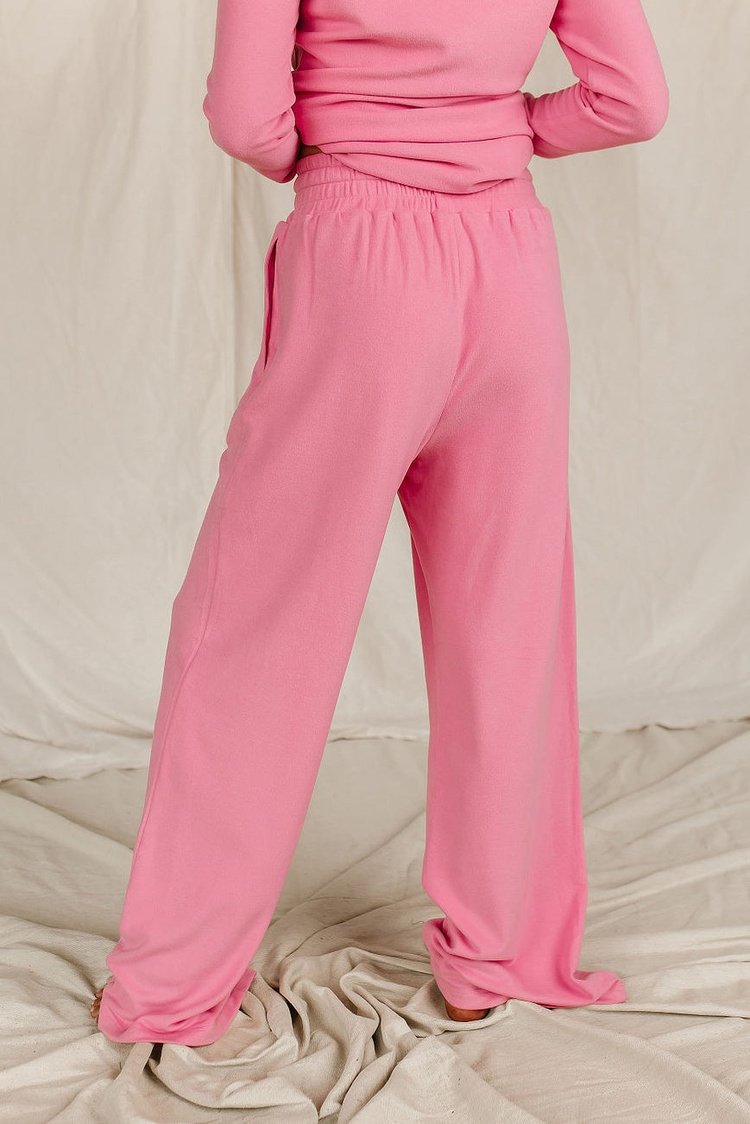 Performance Fleece Free Time Comfs - Pink Tulip