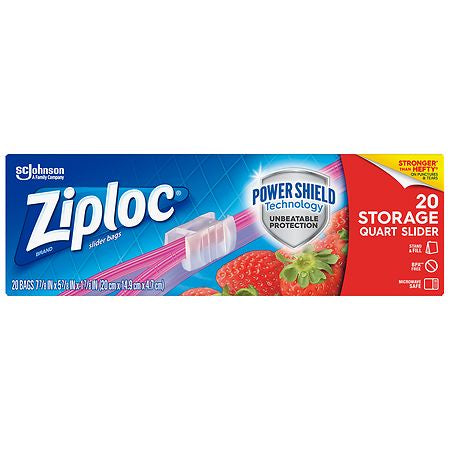 Ziploc Slider 20ct Quart 20CT