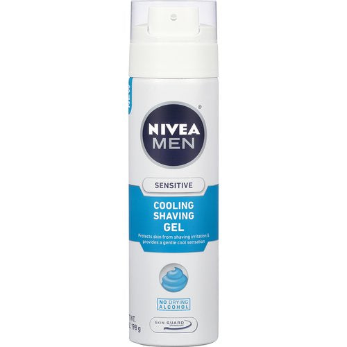 NIVEA MEN SENSITIVE COOL SHAVE GEL NO ALCOHOL WITH SEAWEED EXTRACT 7 OZ