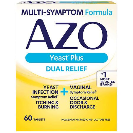 AZO YEAST PLUS DUAL RELIEF 60 TABLETS