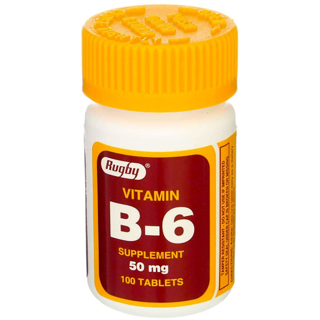 RUGBY VITAMIN B-6 50 MG 100 TABLETS