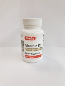 Vitamin D3 (5000 IU) 100 Capsules - Rugby