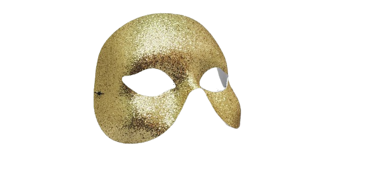 Gold Glitter Venetian Mask
