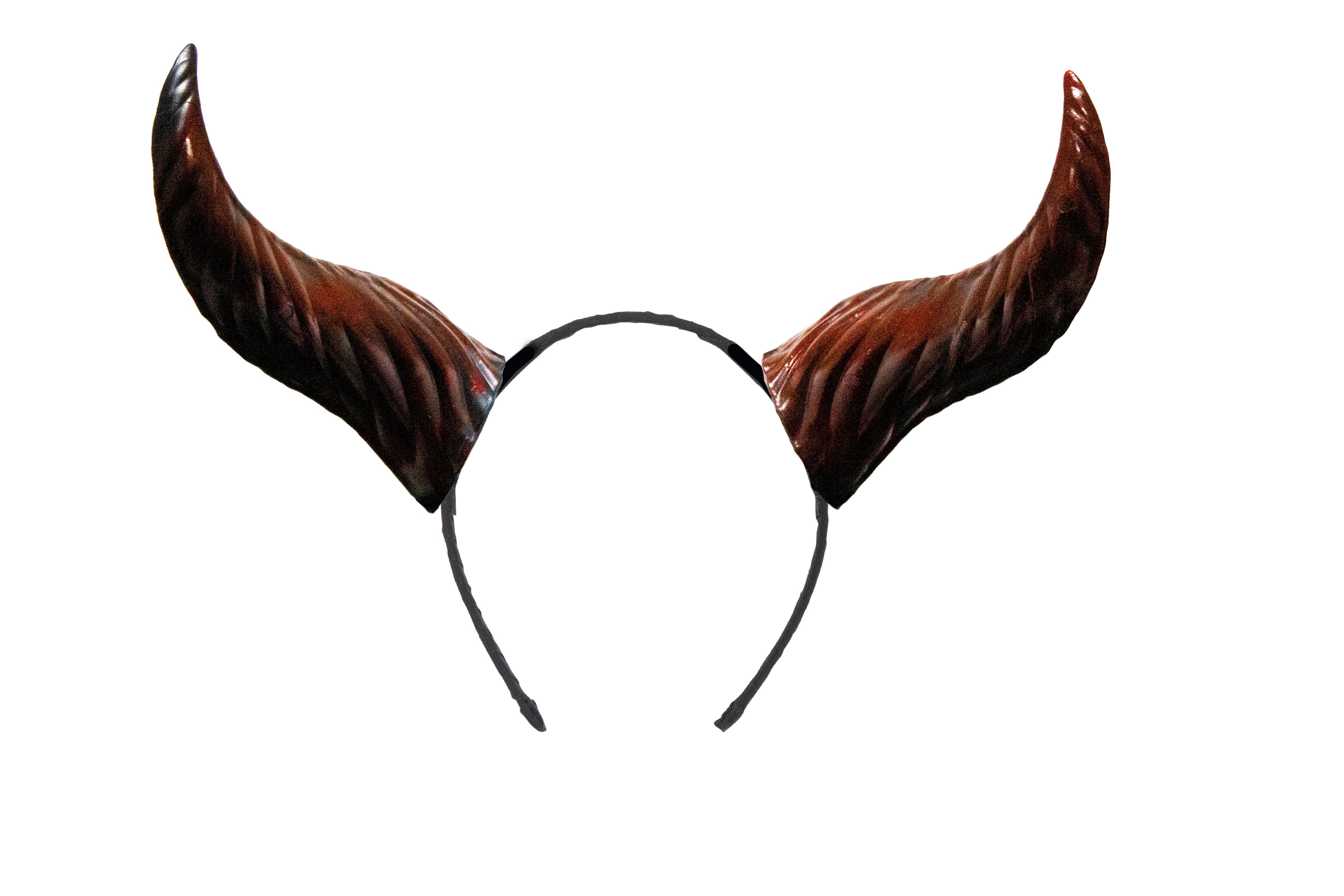 Burgundy Pointed Headband Horns