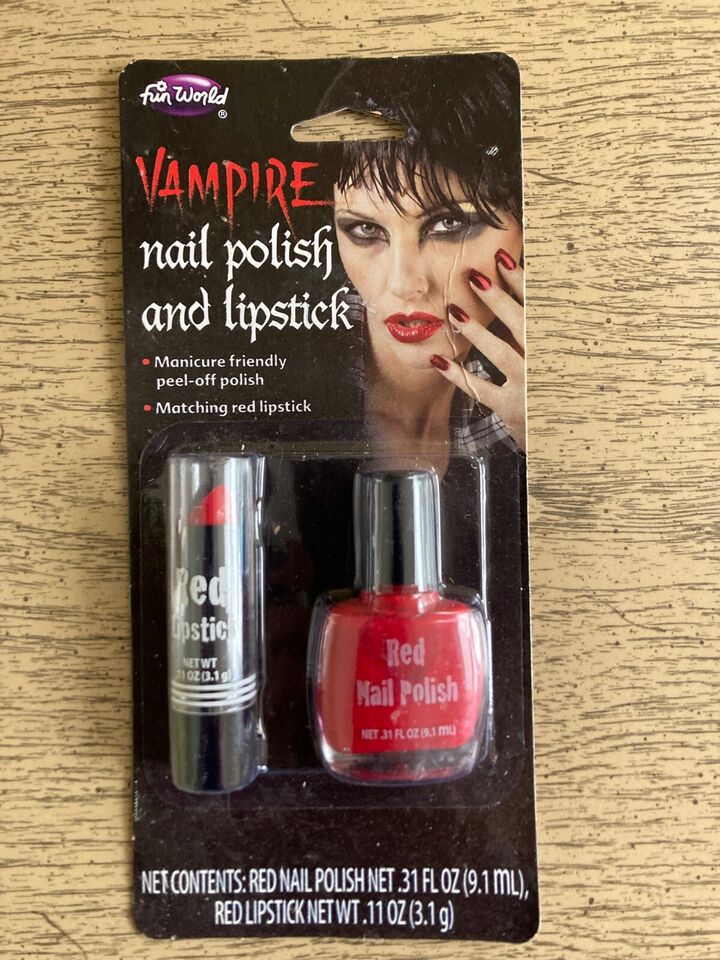 Vampire Nail Polish and Lipstick Set