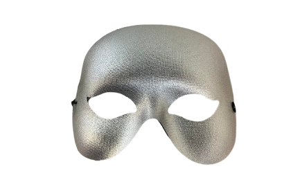 Silver Venetian Half Mask