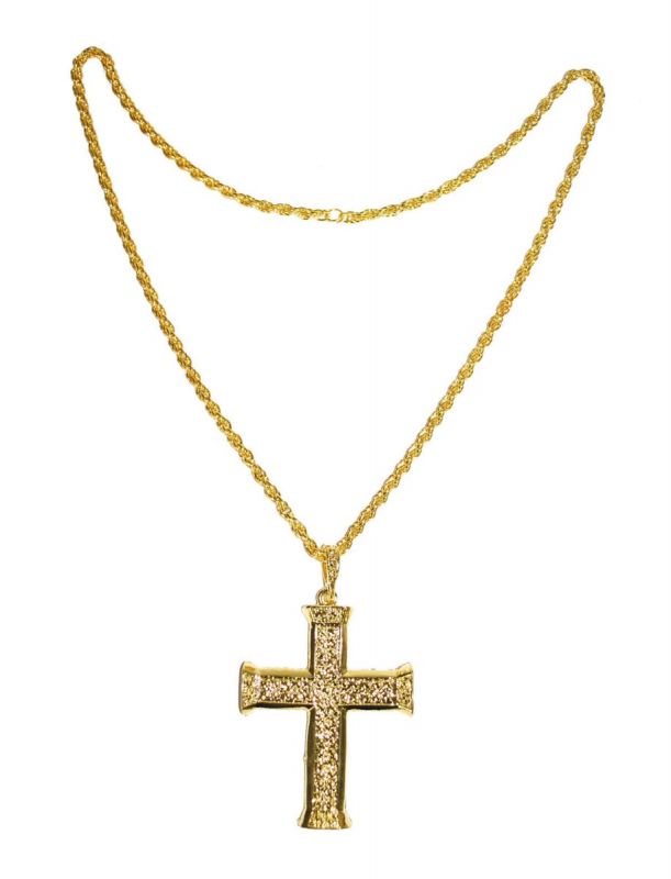 Gold Metal Cross Necklace