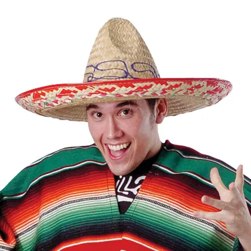Straw Mexican Sombrero - Adult