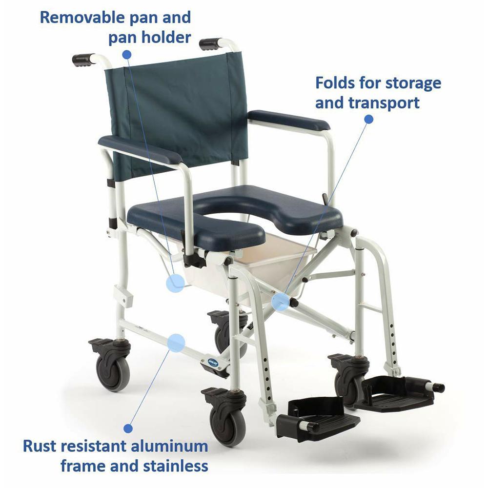 Invacare Mariner Rehab Shower Chair with 5