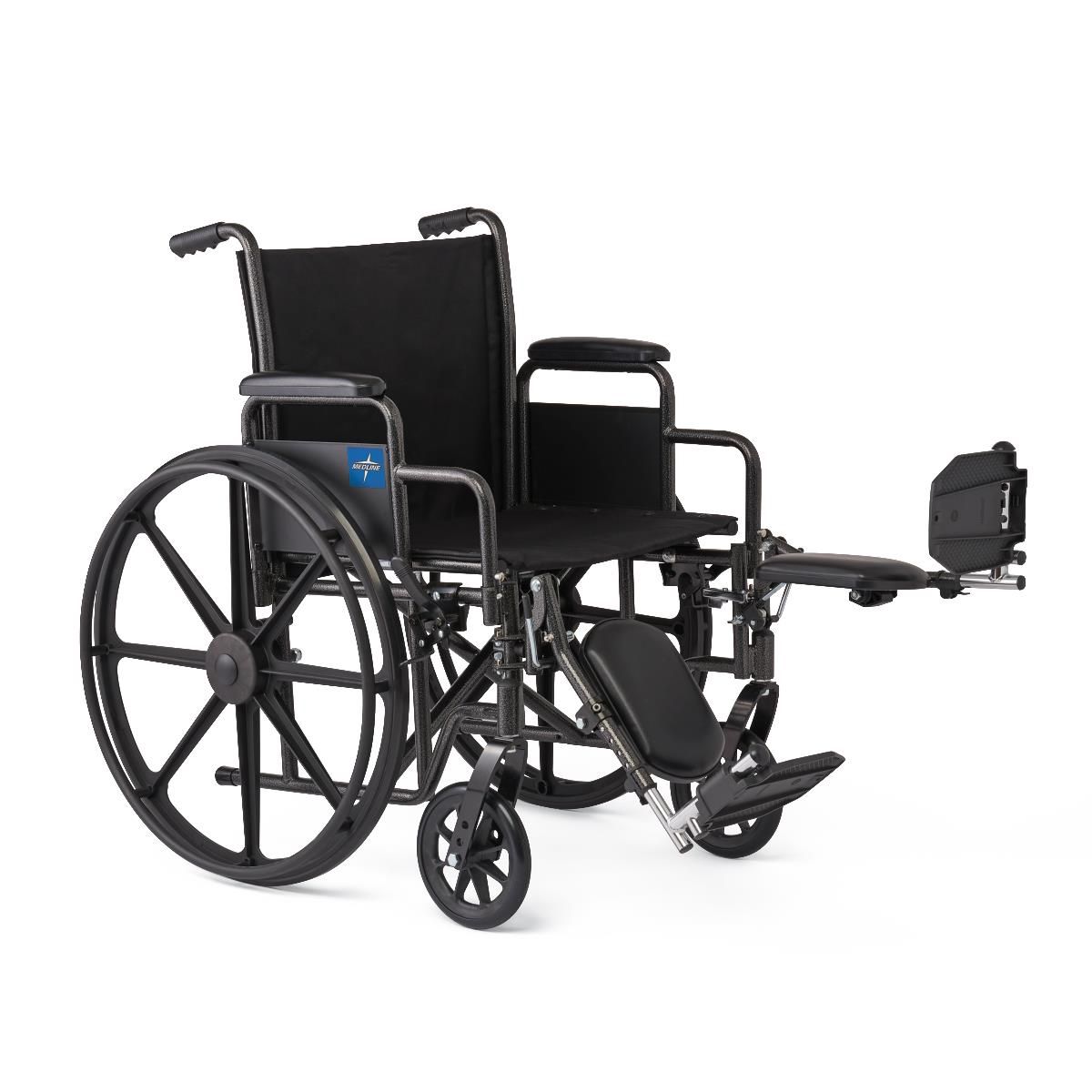 Guardian K1 Nylon Wheelchair with Elevating Leg Rests, 16
