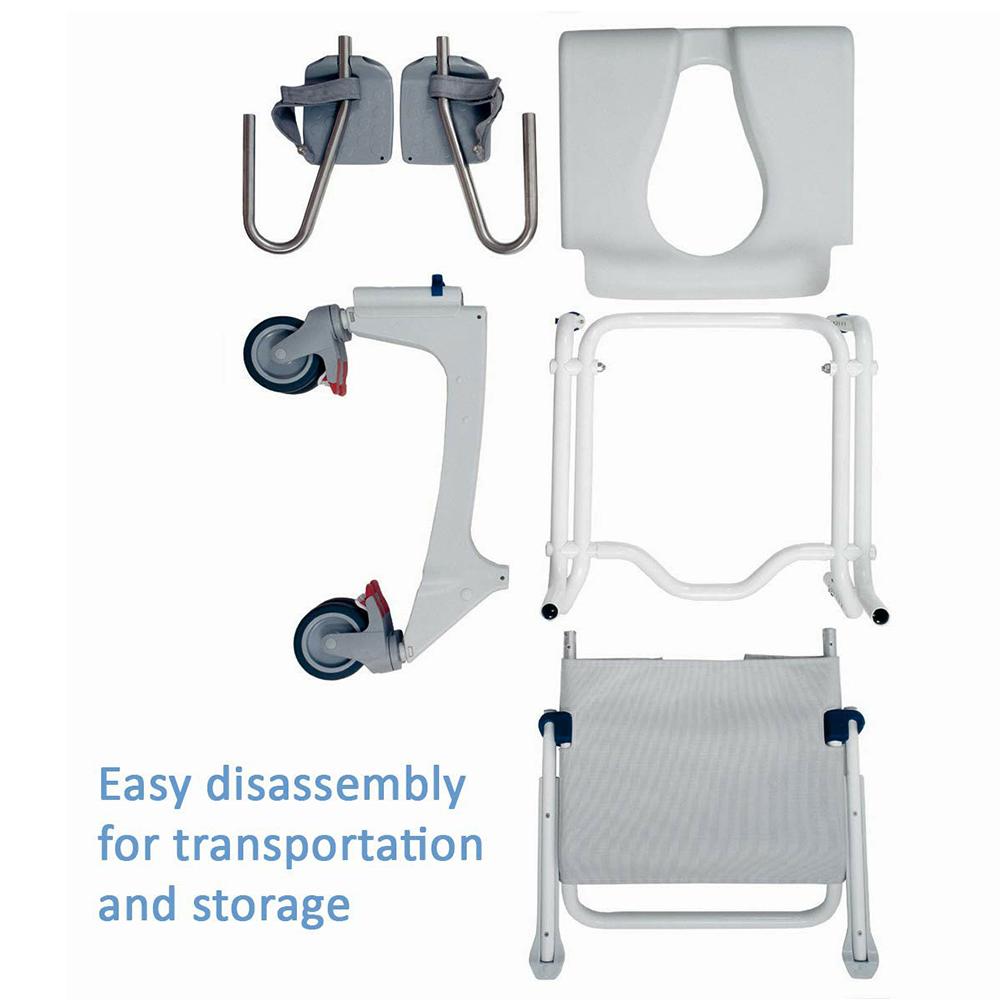 Invacare Aquatic Ocean Ergo Premium Mobile Shower and Commode Chair