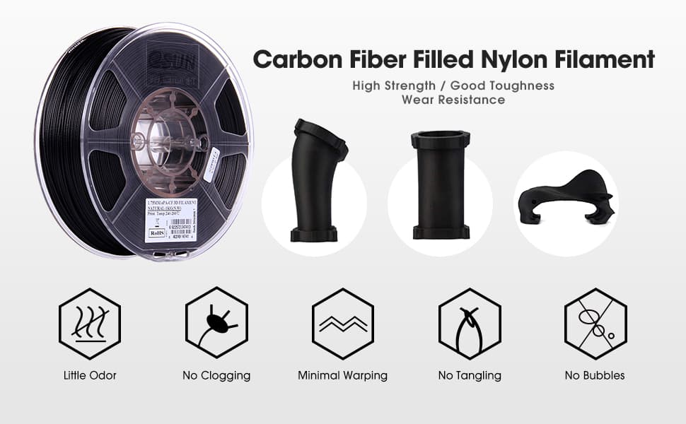 eSUN PA-CF 1.75mm 3D Filament 1KG