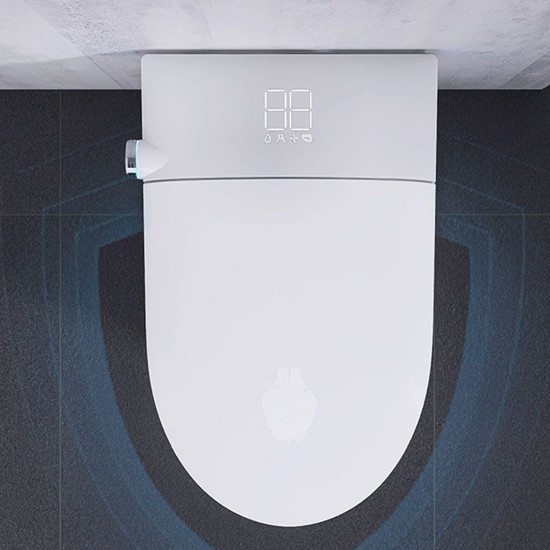 Elongated Toilet with Heated Seat Wall Mounted Bidet without Water Pressure Control