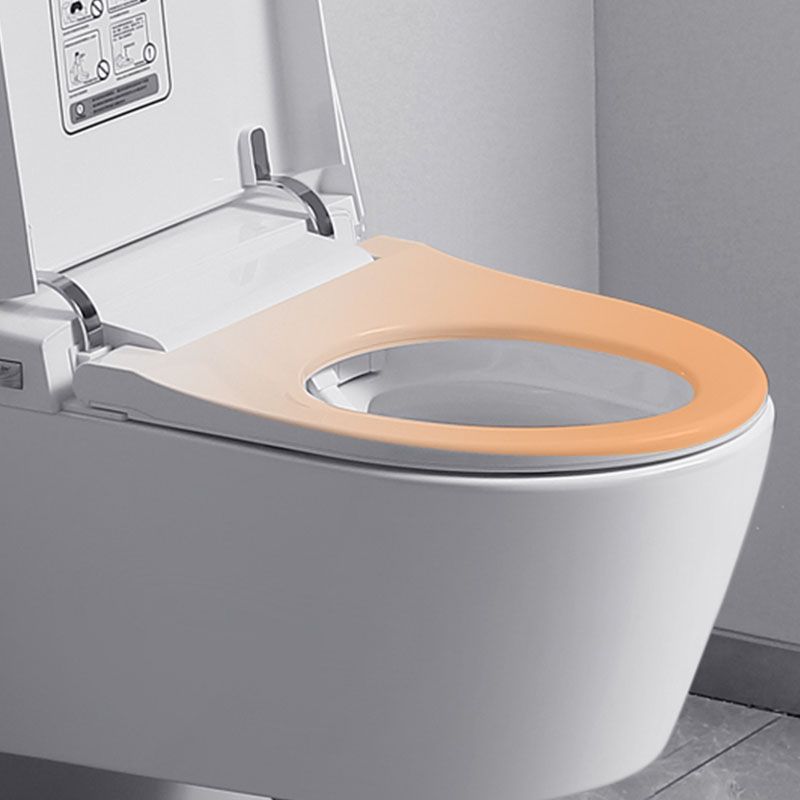 Contemporary Elongated Wall Hung Toilet Set with Temperature Control