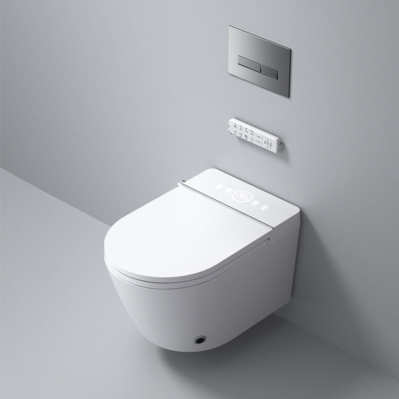 White Ceramic Wall Hung Toilet Set with Temperature Control Elongated