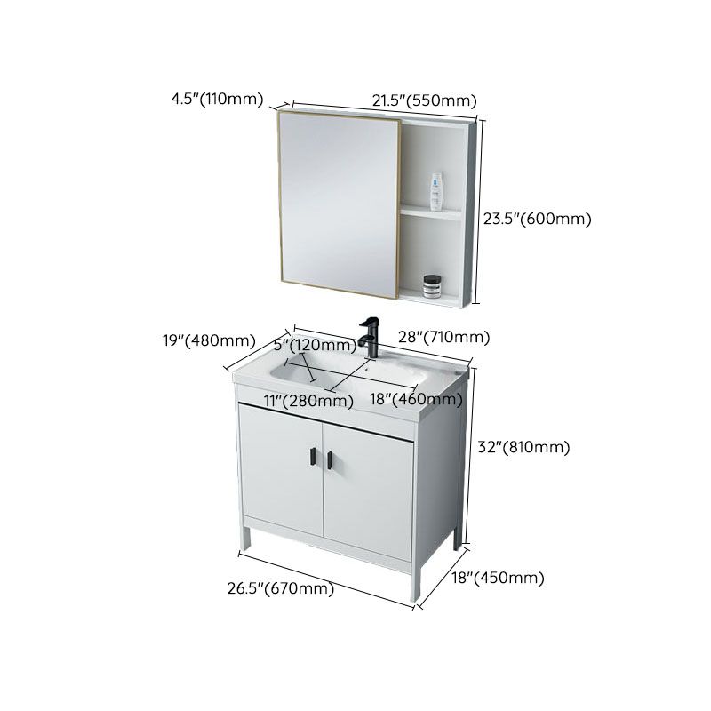 Modern Sink Vanity Free-standing Standard White Vanity Cabinet