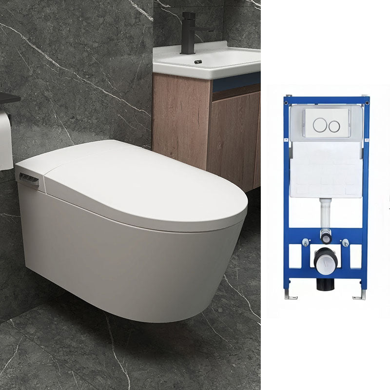 Contemporary Elongated Wall Hung Toilet Set with Temperature Control