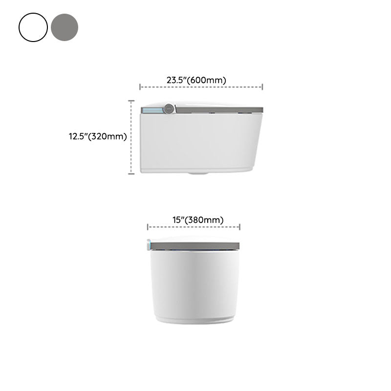 Elongated Toilet with Heated Seat Wall Mounted Bidet without Water Pressure Control