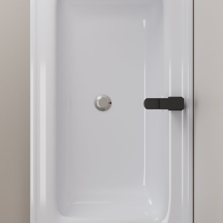 Wall Mount Bathroom Vanity Modern White Ceramic Top Single-Sink Vanity Set