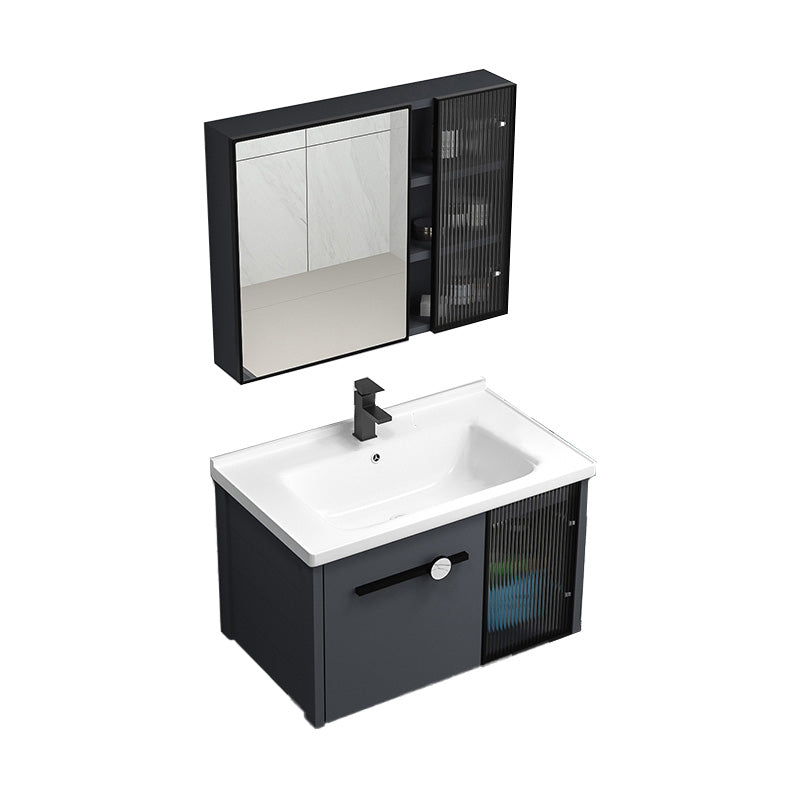 Modern Metal Frame Bath Vanity Single Rectangular Freestanding Vanity