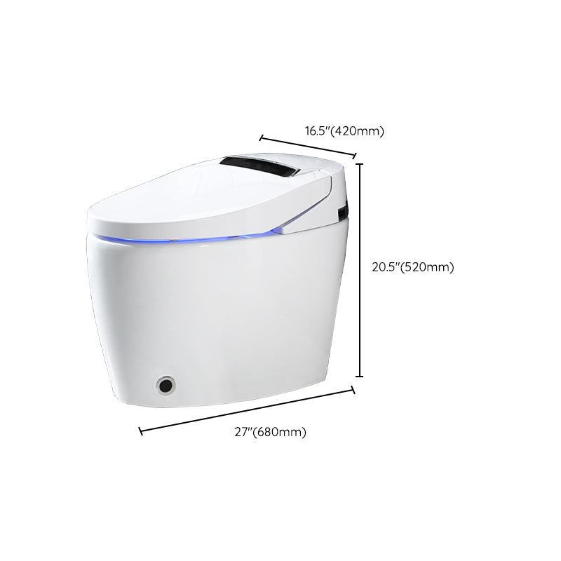 Elongated Smart Toilet Seat Bidet Antimicrobial Bidet Seat with Heated Seat