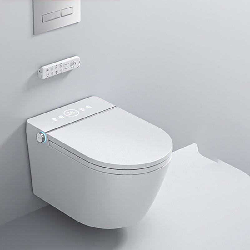 White Ceramic Wall Hung Toilet Set with Temperature Control Elongated