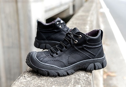 waterproof work boots black